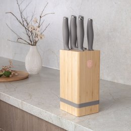 ZESTAW NOŻY BERLINGER HAUS BH-2974 TAUPE W BLOKU BAMBUSOWYM BERLINGER HAUS