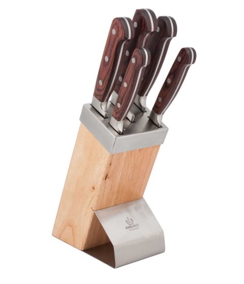 ZESTAW NOŻY KUCHENNYCH W BLOKU KINGHOFF KH-3463 KINGHOFF