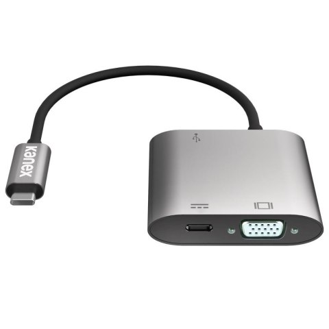 Kanex USB-C VGA Adapter with Power Delivery - Adapter z USB-C na USB 1,5 A, USB-C Power Delivery 60 W + VGA Full HD (Anodized Al Kanex Kanex USB-C VGA Adapter with Power Delivery - Adapter z USB-C na USB 1,5 A, USB-C Power Delivery 60 W + VGA Full HD (Anodized Al Kanex
