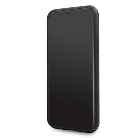 Karl Lagerfeld Double Layers Tempered Glass Glitter Signature Case - Etui iPhone 11 Pro Max (czerwony) Karl Lagerfeld Karl Lagerfeld Double Layers Tempered Glass Glitter Signature Case - Etui iPhone 11 Pro Max (czerwony) Karl Lagerfeld