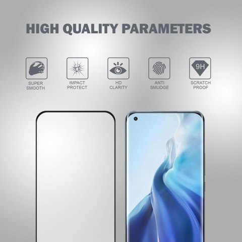 Crong 3D Armour Glass - Szkło hartowane 9H Full Glue na cały ekran Xiaomi Mi 11 + ramka instalacyjna Crong Crong 3D Armour Glass - Szkło hartowane 9H Full Glue na cały ekran Xiaomi Mi 11 + ramka instalacyjna Crong