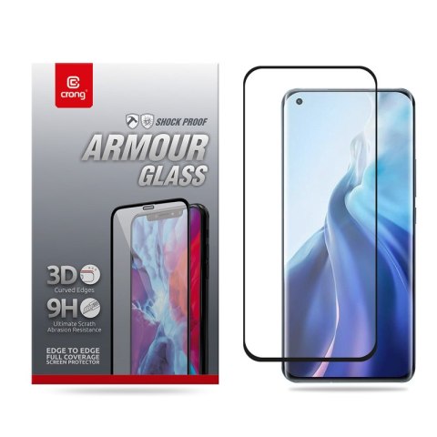 Crong 3D Armour Glass - Szkło hartowane 9H Full Glue na cały ekran Xiaomi Mi 11 + ramka instalacyjna Crong Crong 3D Armour Glass - Szkło hartowane 9H Full Glue na cały ekran Xiaomi Mi 11 + ramka instalacyjna Crong