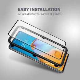 Crong 3D Armour Glass - Szkło hartowane 9H na cały ekran Huawei P40 + ramka instalacyjna Crong