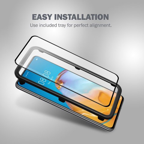 Crong 3D Armour Glass - Szkło hartowane 9H na cały ekran Huawei P40 + ramka instalacyjna Crong Crong 3D Armour Glass - Szkło hartowane 9H na cały ekran Huawei P40 + ramka instalacyjna Crong