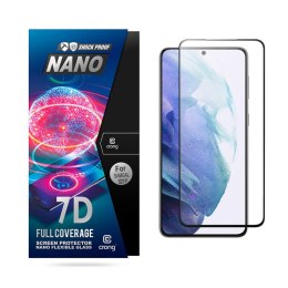 Crong 7D Nano Flexible Glass - Niepękające szkło hybrydowe 9H na cały ekran Samsung Galaxy S21+ Crong