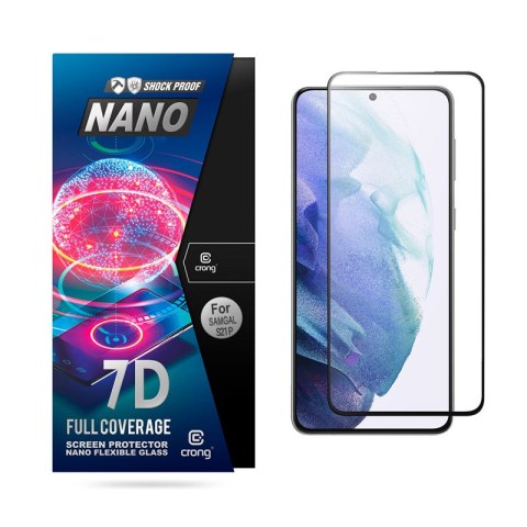 Crong 7D Nano Flexible Glass - Niepękające szkło hybrydowe 9H na cały ekran Samsung Galaxy S21+ Crong Crong 7D Nano Flexible Glass - Niepękające szkło hybrydowe 9H na cały ekran Samsung Galaxy S21+ Crong