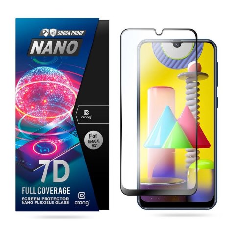 Crong 7D Nano Flexible Glass - Szkło hybrydowe 9H na cały ekran Samsung Galaxy M31 Crong Crong 7D Nano Flexible Glass - Szkło hybrydowe 9H na cały ekran Samsung Galaxy M31 Crong
