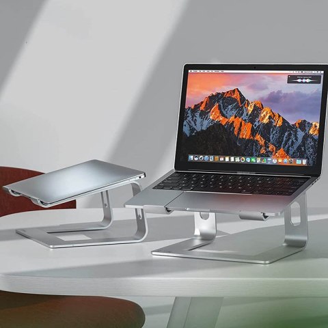 Crong AluBench - Aluminiowa podstawka do laptopa (srebrny) Crong Crong AluBench - Aluminiowa podstawka do laptopa (srebrny) Crong