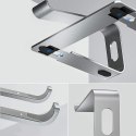 Crong AluBench - Aluminiowa podstawka do laptopa (srebrny) Crong