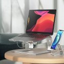 Crong AluBench - Aluminiowa podstawka do laptopa (srebrny) Crong