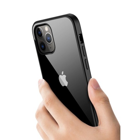 Crong Clear Cover - Etui iPhone 12 Pro Max (czarny) Crong Crong Clear Cover - Etui iPhone 12 Pro Max (czarny) Crong
