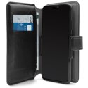 PURO Universal Wallet 360° - Uniwersalne etui obrotowe z kieszeniami na karty, rozmiar XL (czarny) Puro