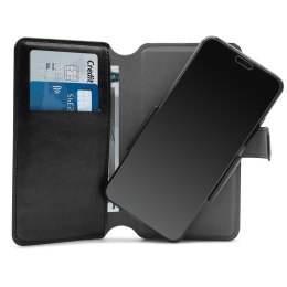 PURO Universal Wallet 360° - Uniwersalne etui obrotowe z kieszeniami na karty, rozmiar XL (czarny) Puro