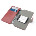 PURO Universal Wallet 360° - Uniwersalne etui obrotowe z kieszeniami na karty, rozmiar XL (czerwony) Puro