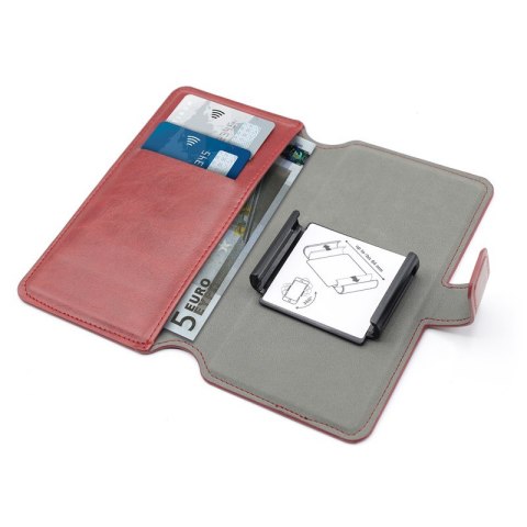 PURO Universal Wallet 360° - Uniwersalne etui obrotowe z kieszeniami na karty, rozmiar XL (czerwony) Puro PURO Universal Wallet 360° - Uniwersalne etui obrotowe z kieszeniami na karty, rozmiar XL (czerwony) Puro