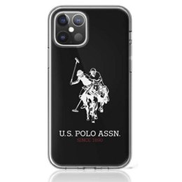 US Polo Assn Big Double Horse Logo - Etui iPhone 12 Mini (czarny) US Polo