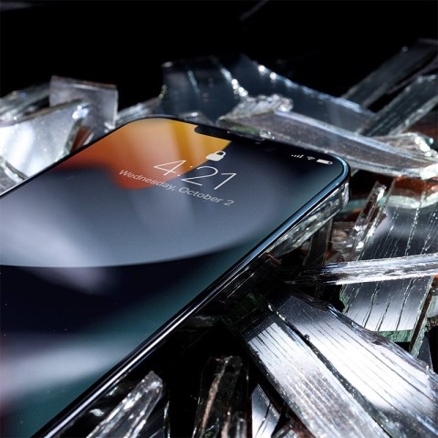 Crong 7D Nano Flexible Glass - Niepękające szkło hybrydowe 9H na cały ekran iPhone 13 mini Crong Crong 7D Nano Flexible Glass - Niepękające szkło hybrydowe 9H na cały ekran iPhone 13 mini Crong