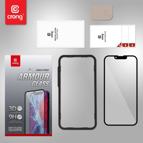 Crong Anti-Bacterial 3D Armour Glass - Szkło hartowane 9H na cały ekran iPhone 13 mini + ramka instalacyjna Crong Crong Anti-Bacterial 3D Armour Glass - Szkło hartowane 9H na cały ekran iPhone 13 mini + ramka instalacyjna Crong