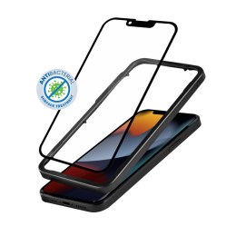 Crong Anti-Bacterial 3D Armour Glass - Szkło hartowane 9H na cały ekran iPhone 14 Plus / iPhone 13 Pro Max + ramka instalacyjna Crong