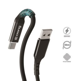 Crong Armor Link - Kabel 60W PD 3A USB-A do USB-C 150cm (czarny) Crong