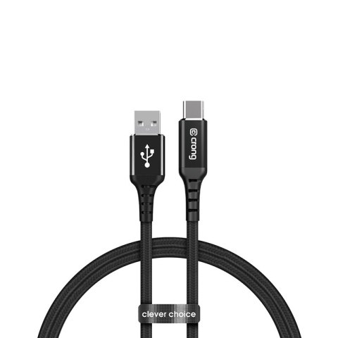 Crong Armor Link - Kabel 60W PD 3A USB-A do USB-C 150cm (czarny) Crong Crong Armor Link - Kabel 60W PD 3A USB-A do USB-C 150cm (czarny) Crong