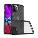 Crong Hybrid Carbon - Etui iPhone 12 Pro Max (czarny) Crong
