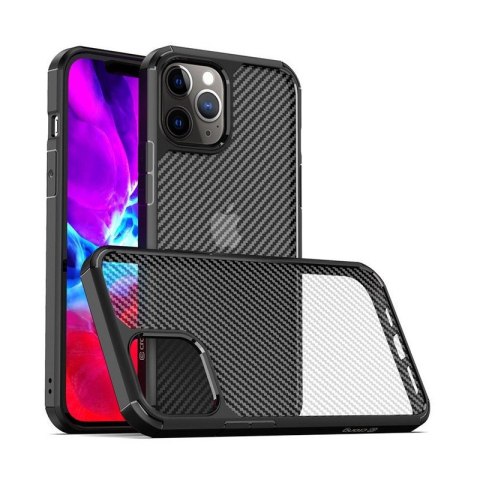 Crong Hybrid Carbon - Etui iPhone 12 Pro Max (czarny) Crong Crong Hybrid Carbon - Etui iPhone 12 Pro Max (czarny) Crong