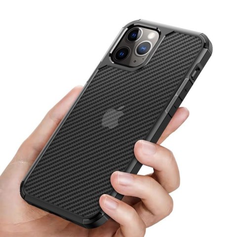 Crong Hybrid Carbon - Etui iPhone 12 Pro Max (czarny) Crong Crong Hybrid Carbon - Etui iPhone 12 Pro Max (czarny) Crong