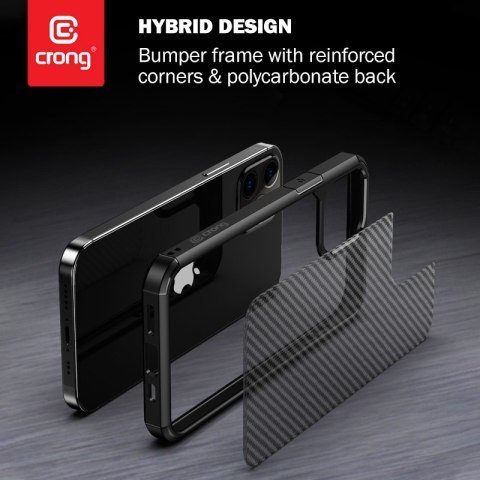 Crong Hybrid Carbon - Etui iPhone 12 Pro Max (czarny) Crong Crong Hybrid Carbon - Etui iPhone 12 Pro Max (czarny) Crong