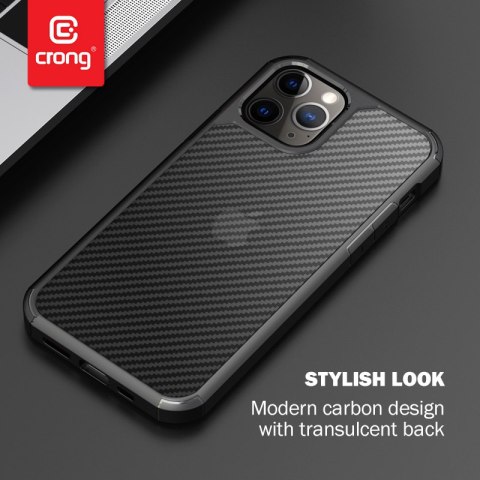 Crong Hybrid Carbon - Etui iPhone 12 Pro Max (czarny) Crong Crong Hybrid Carbon - Etui iPhone 12 Pro Max (czarny) Crong