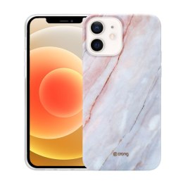 Crong Marble Case - Etui iPhone 12 Mini (różowy) Crong