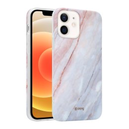 Crong Marble Case - Etui iPhone 12 Mini (różowy) Crong