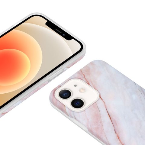 Crong Marble Case - Etui iPhone 12 Mini (różowy) Crong Crong Marble Case - Etui iPhone 12 Mini (różowy) Crong