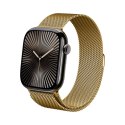 Crong Milano Steel - Pasek ze stali nierdzewnej do Apple Watch 44/45/46/49 mm (złoty) Crong