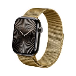 Crong Milano Steel - Pasek ze stali nierdzewnej do Apple Watch 44/45/46/49 mm (złoty) Crong