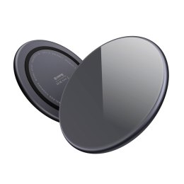 Crong PowerSpot Fast Wireless Charger - Aluminiowa ładowarka bezprzewodowa Qi 15W USB-C z powłoką ze szkła hartowanego (Shadow B Crong