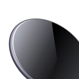 Crong PowerSpot Fast Wireless Charger - Aluminiowa ładowarka bezprzewodowa Qi 15W USB-C z powłoką ze szkła hartowanego (Shadow B Crong