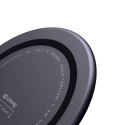 Crong PowerSpot Fast Wireless Charger - Aluminiowa ładowarka bezprzewodowa Qi 15W USB-C z powłoką ze szkła hartowanego (Shadow B Crong