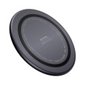 Crong PowerSpot Fast Wireless Charger - Aluminiowa ładowarka bezprzewodowa Qi 15W USB-C z powłoką ze szkła hartowanego (Shadow B Crong
