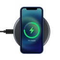 Crong PowerSpot Fast Wireless Charger - Aluminiowa ładowarka bezprzewodowa Qi 15W USB-C z powłoką ze szkła hartowanego (Shadow B Crong