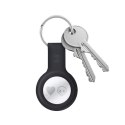 Crong Silicone Case with Key Ring - Etui ochronne brelok do Apple AirTag (czarny) Crong