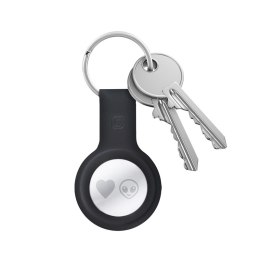 Crong Silicone Case with Key Ring - Etui ochronne brelok do Apple AirTag (czarny) Crong