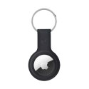 Crong Silicone Case with Key Ring - Etui ochronne brelok do Apple AirTag (czarny) Crong