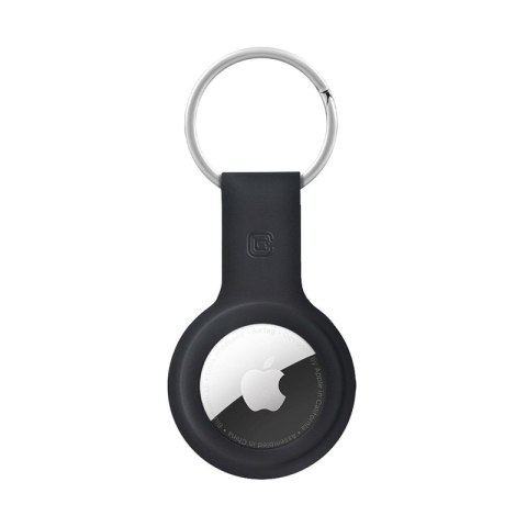 Crong Silicone Case with Key Ring - Etui ochronne brelok do Apple AirTag (czarny) Crong Crong Silicone Case with Key Ring - Etui ochronne brelok do Apple AirTag (czarny) Crong