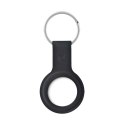 Crong Silicone Case with Key Ring - Etui ochronne brelok do Apple AirTag (czarny) Crong