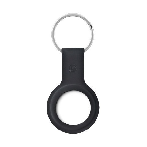 Crong Silicone Case with Key Ring - Etui ochronne brelok do Apple AirTag (czarny) Crong Crong Silicone Case with Key Ring - Etui ochronne brelok do Apple AirTag (czarny) Crong