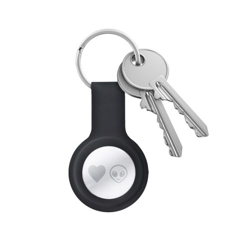 Crong Silicone Case with Key Ring - Etui ochronne brelok do Apple AirTag (czarny) Crong Crong Silicone Case with Key Ring - Etui ochronne brelok do Apple AirTag (czarny) Crong