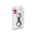 Crong Silicone Case with Key Ring - Etui ochronne brelok do Apple AirTag (czarny) Crong
