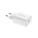 Crong USB-C Travel Charger - Ładowarka sieciowa USB-C Power Delivery 20W (biały) Crong