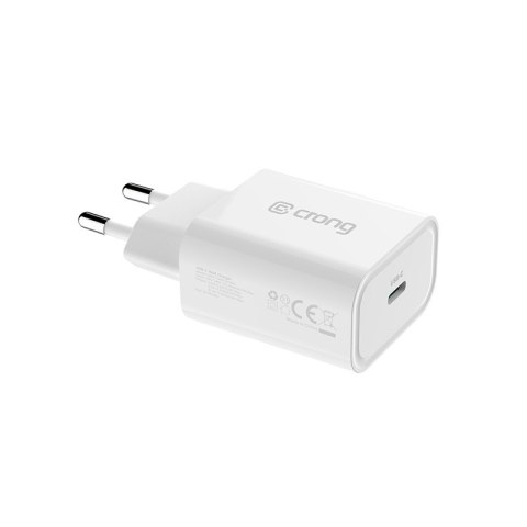 Crong USB-C Travel Charger - Ładowarka sieciowa USB-C Power Delivery 20W (biały) Crong Crong USB-C Travel Charger - Ładowarka sieciowa USB-C Power Delivery 20W (biały) Crong